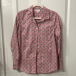 J. Crew Pink Floral Button Down Shirt